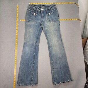 Revolt Jeans Juniors 13 Blue Medium Wash Bootcut Stretch Denim Logo Pockets